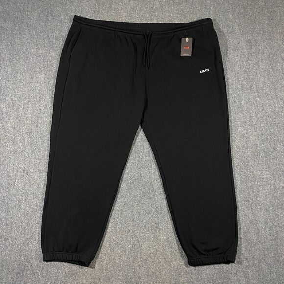 Levi's Other - Levi's Fleece Jogger Sweatpants Adult 5XL Black White Logo Red Tab Comfort